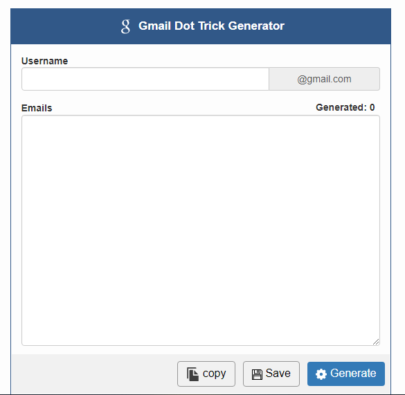 dot trick with gmail email