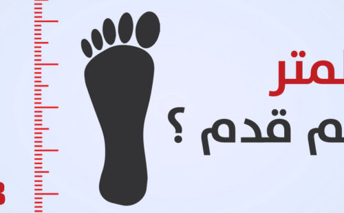 من قدم الى متر