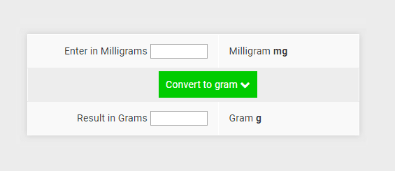 From Mg To G Milligrams To Grams Conversion Eb Tools