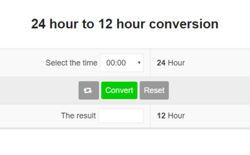 24 hour to 12 hour conversion